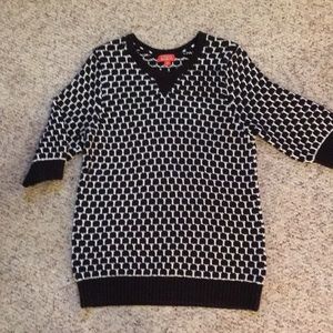 Great condition black and white long sweater.